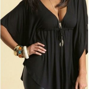 Black Bat Wing Blouse