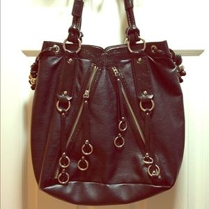 BeBe black leather purse