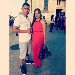 Charlotte russe dark pink jumpsuit