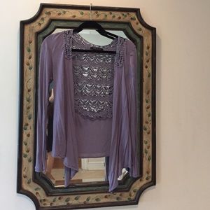 BCBG Light Purple Open Sweater