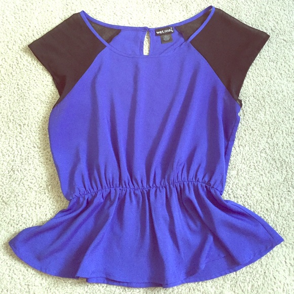 Blue and black blouse!