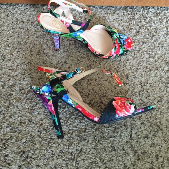 Floral Print Heels