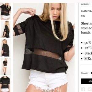 Brand New w tags mesh long sleeve black T-Shirt!