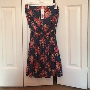 Floral strapless sundress