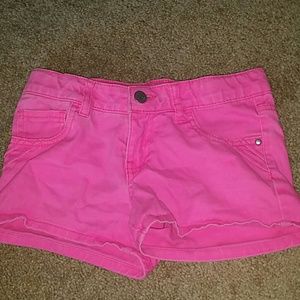pink jean shorts
