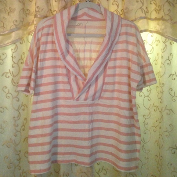 Ann Taylor Loft candy striped knit top