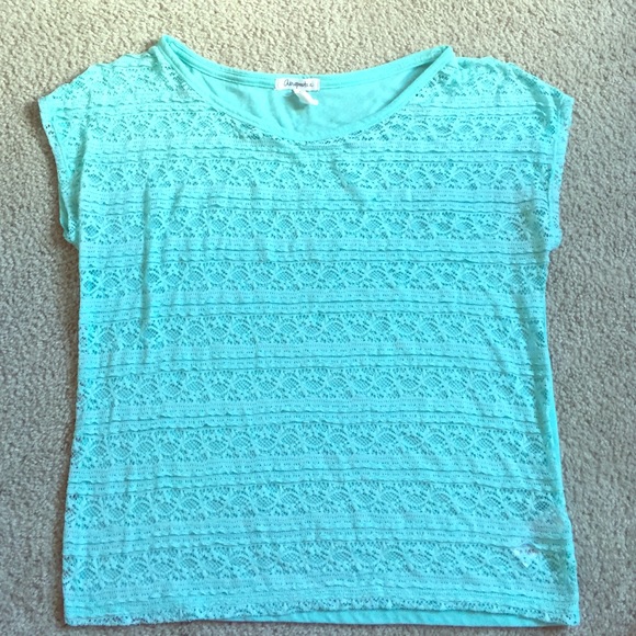 Aqua blue lace shirt!