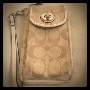 Coach Wristlet w/ phone holder