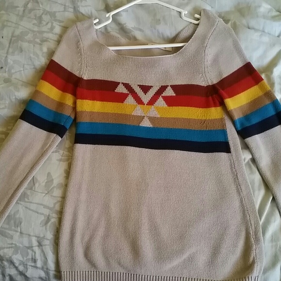 Rainbow tribal sweater