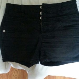 Bongo black high waisted shorts