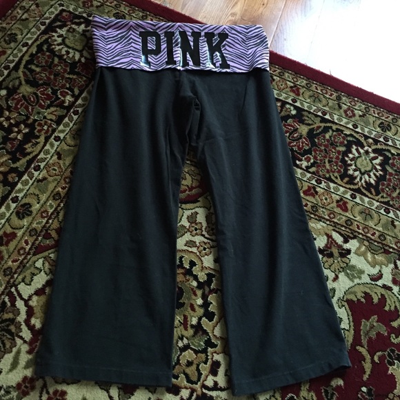 Pink crop leggings