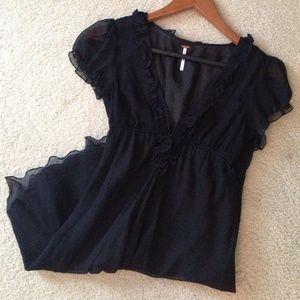 Black Ruffe free people dress
