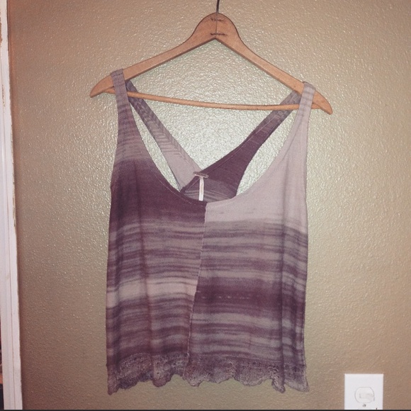 'Purple hues' Free People Racerback Tank
