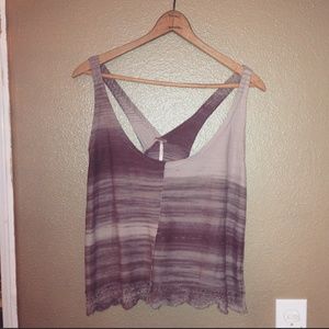 'Purple hues' Free People Racerback Tank