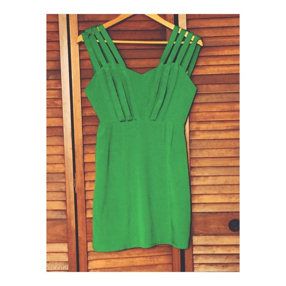 Green cocktail dress