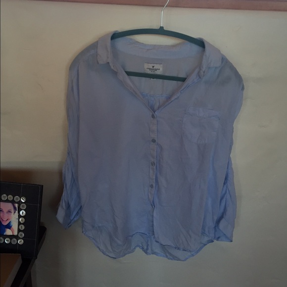 Blue button up shirt