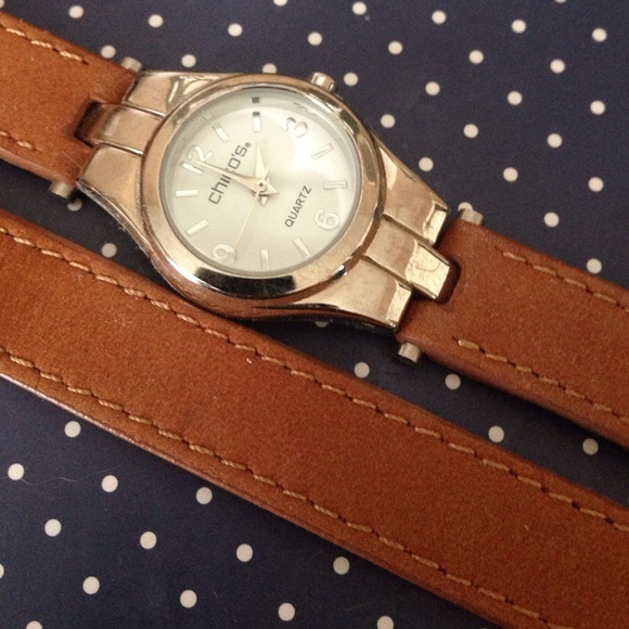 Brown leather Chico's Watch
