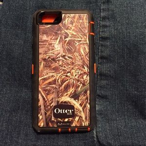 Camo and Bright Orange Otter Box for iPhone 6