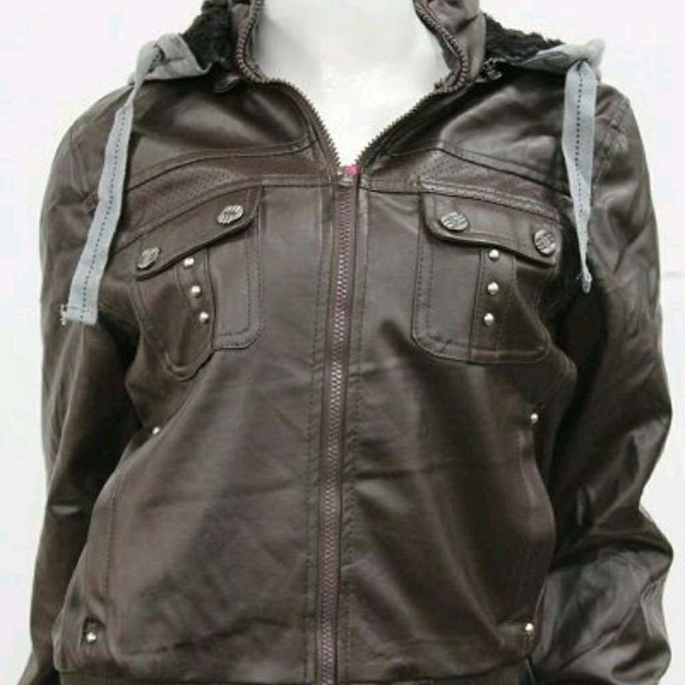 Faux Leather jacket with matching fur lining. New - Picture 7 of 7