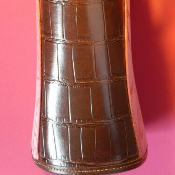 Leather Sliver clutch handbag Croc embossed - Picture 3 of 4