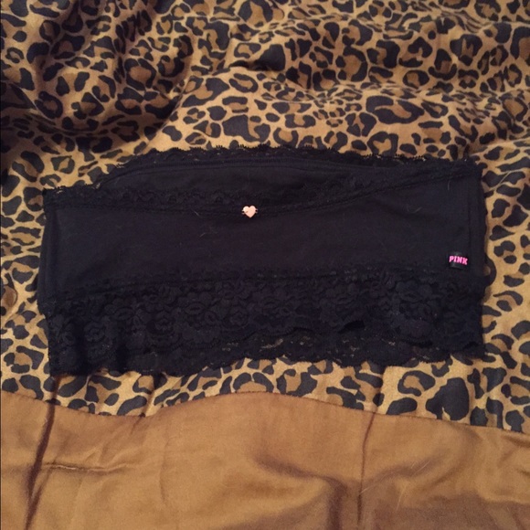 NWOT PINK Nation Black Bandeau - Picture 2 of 3
