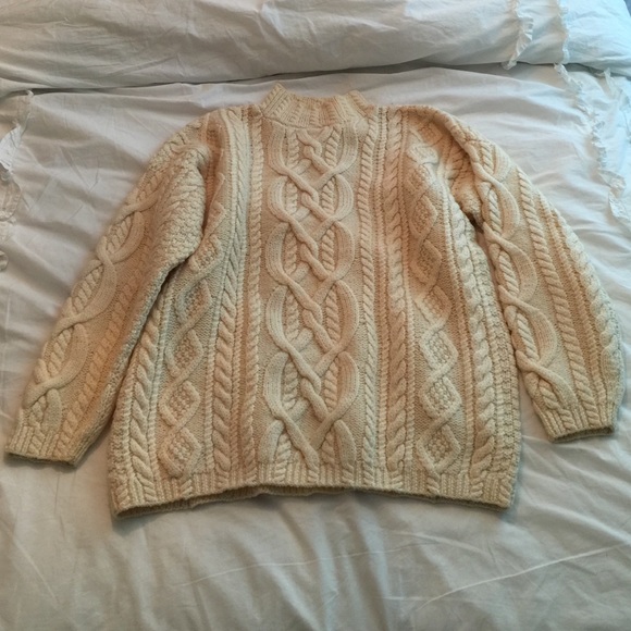 White wool sweater