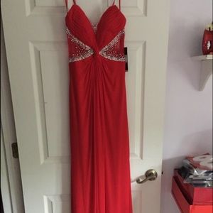 La Femme red formal dress style 20166