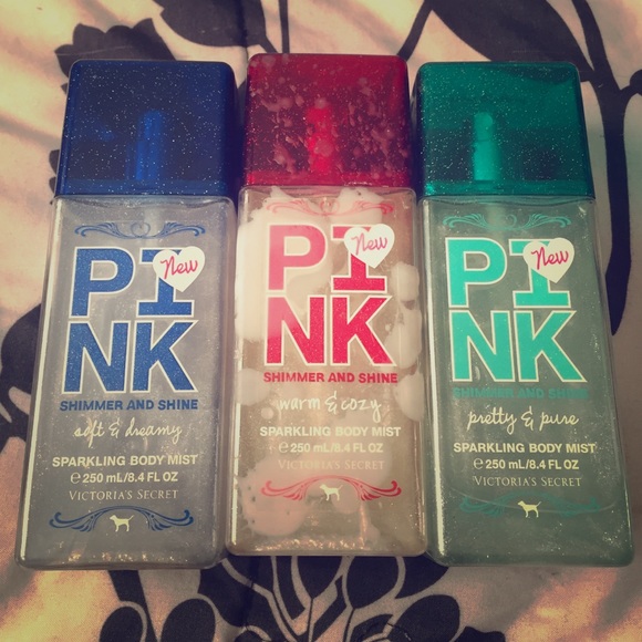 🎀Set of 3 PINK shimmer and shine body sprays🎀