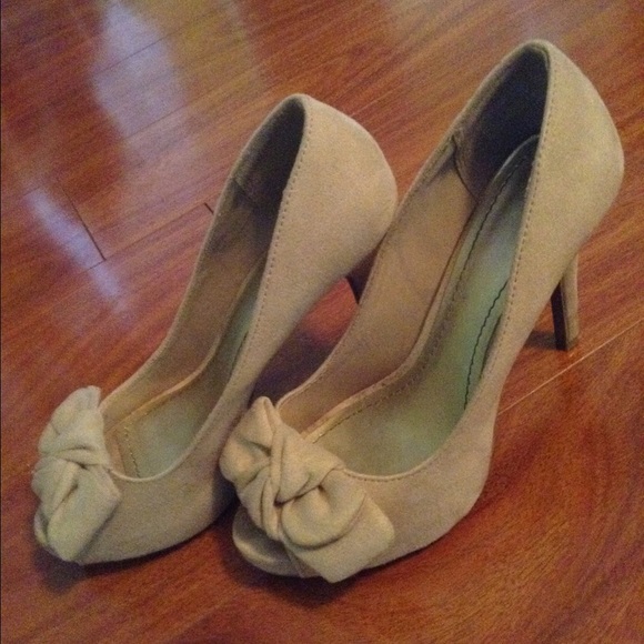 Suede Tan Heels