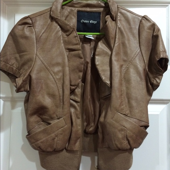 Outer edge faux leather jacket.