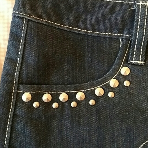🔔SOLD  NWOT Allen B. Studded Denim Shorts - Picture 4 of 4