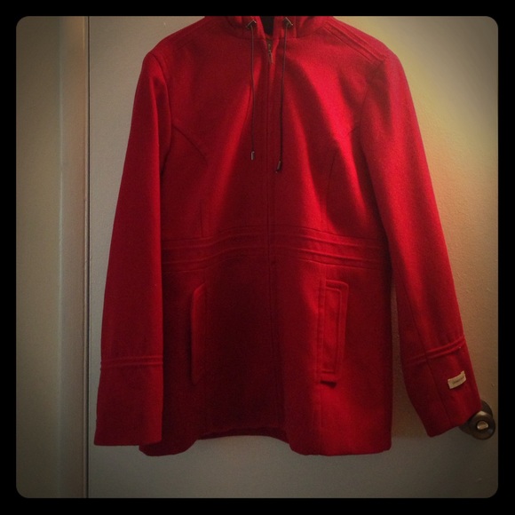 Red Cashmere Peacoat