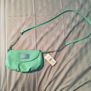 Nine West cross-body bag in sea-foam green