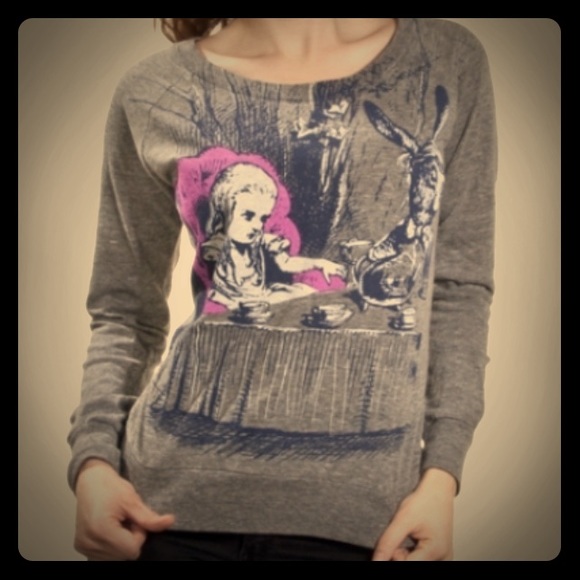 Alice in wonderland long sleeve raglan