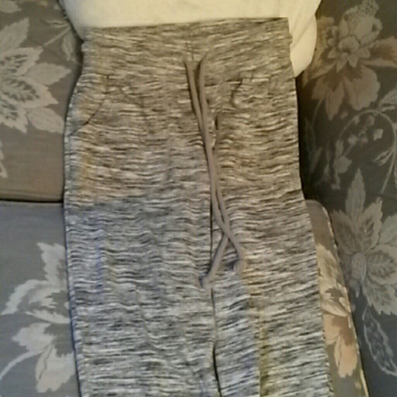 Grey and white joggers