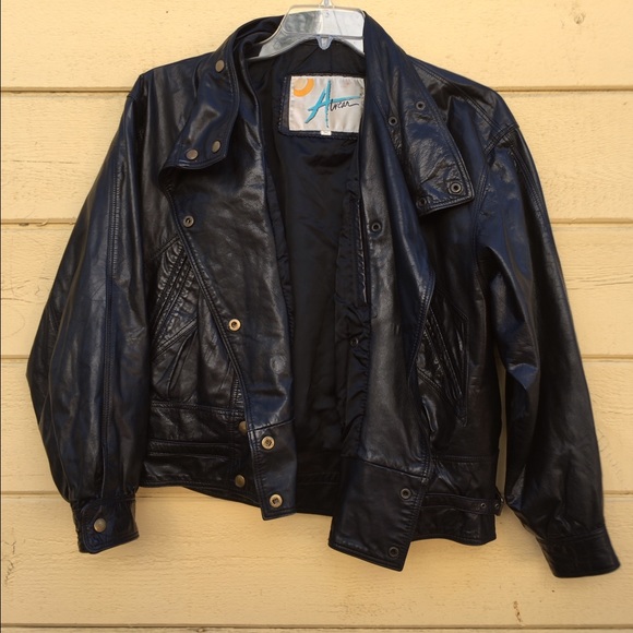 Black Vintage Leather Jacket