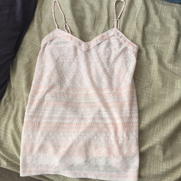 American Eagle Pink Aztec Tank Top