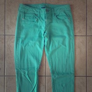 American Eagle Teal Skinny Stretch Jeans