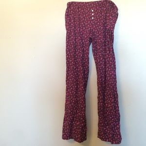 Floral pajama bottoms