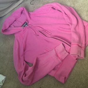 Pink zip up sweatshirt