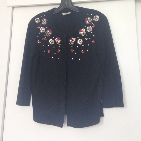 kate spade Sweaters - Kate Spade Embellished Cardigan Size Medium
