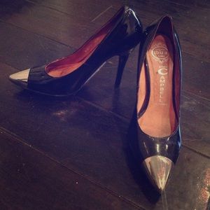 Black Jeffery Campbell Heals with Silver Tips