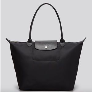 Longchamp Neo all black bag large pilage