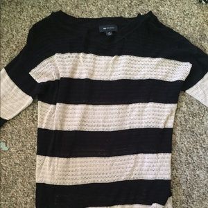 Striped sweater with buttons down the back