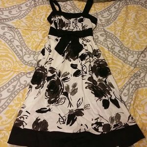 Black Floral-printed Dress