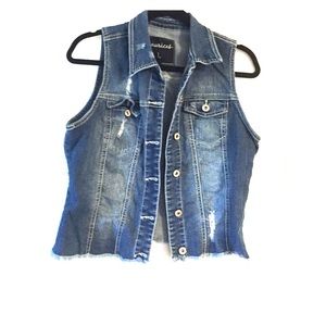 Denim Button-Up Vest