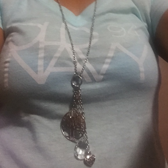 COOKIE LEE 23" inches long silver necklace.