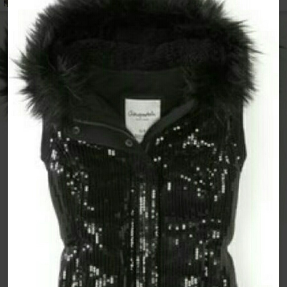 Aeropostle black sequin vest - Picture 1 of 1