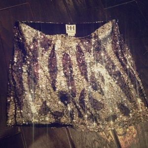 Haute Hippie sparkly miniskirt