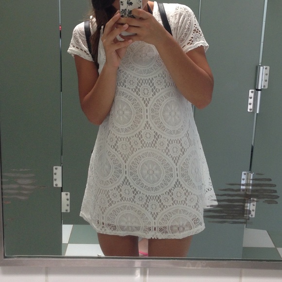 White lace/crochet dress